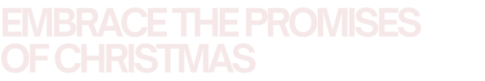 Embrace the promise of Christmas