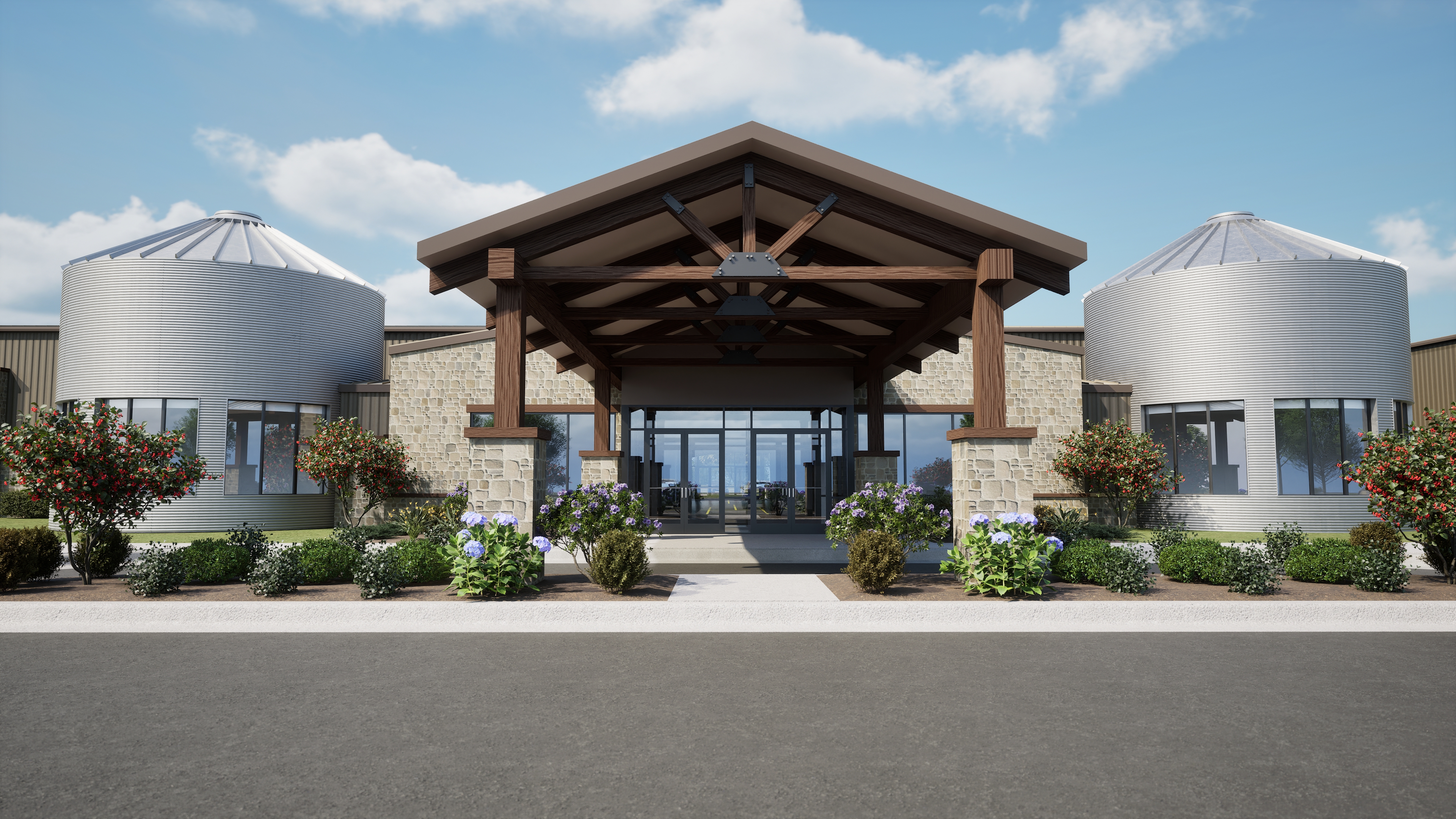 Church campus render