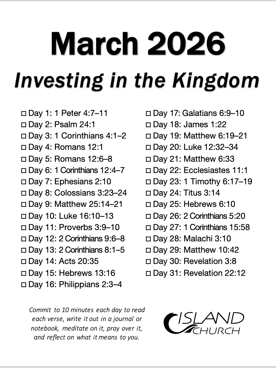 March 2026 Daily Scripture Card