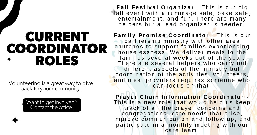 Open Coordinator Roles