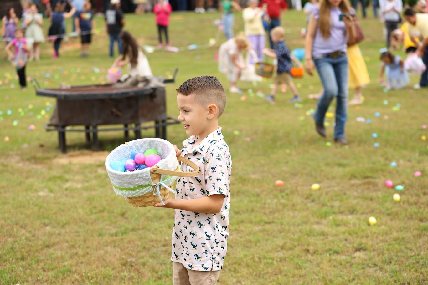 Boy with Easter basket
