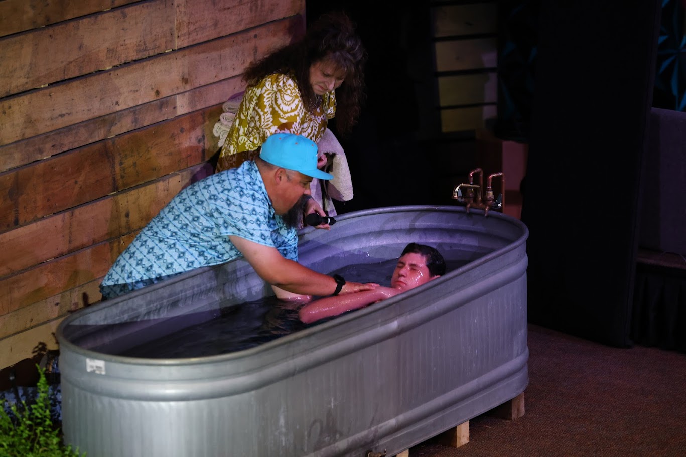 Worship leader on stage