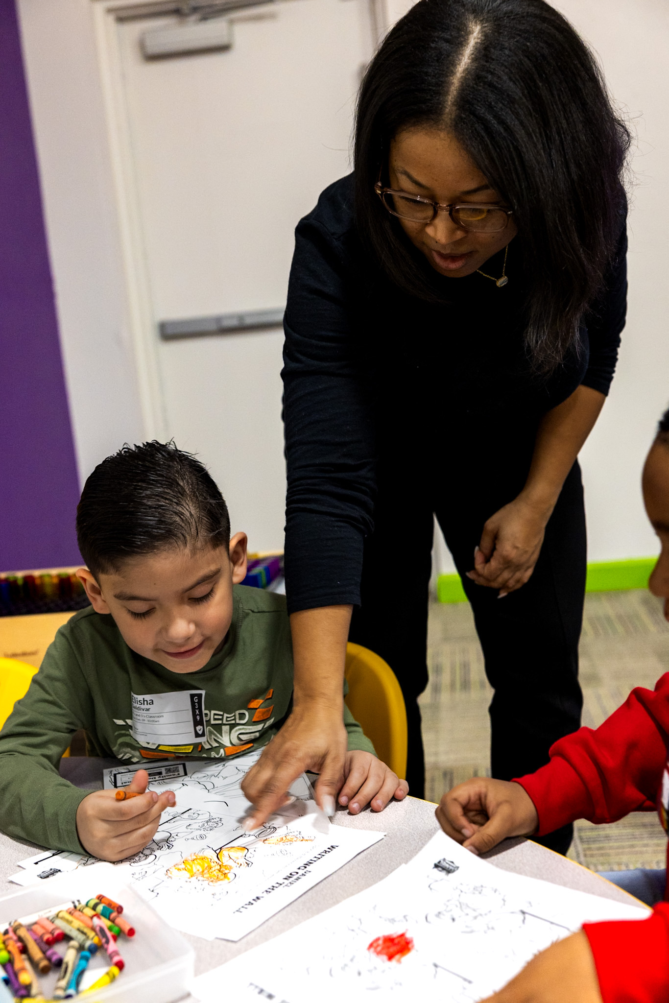 WOLC Kids check-in area for families on Sunday