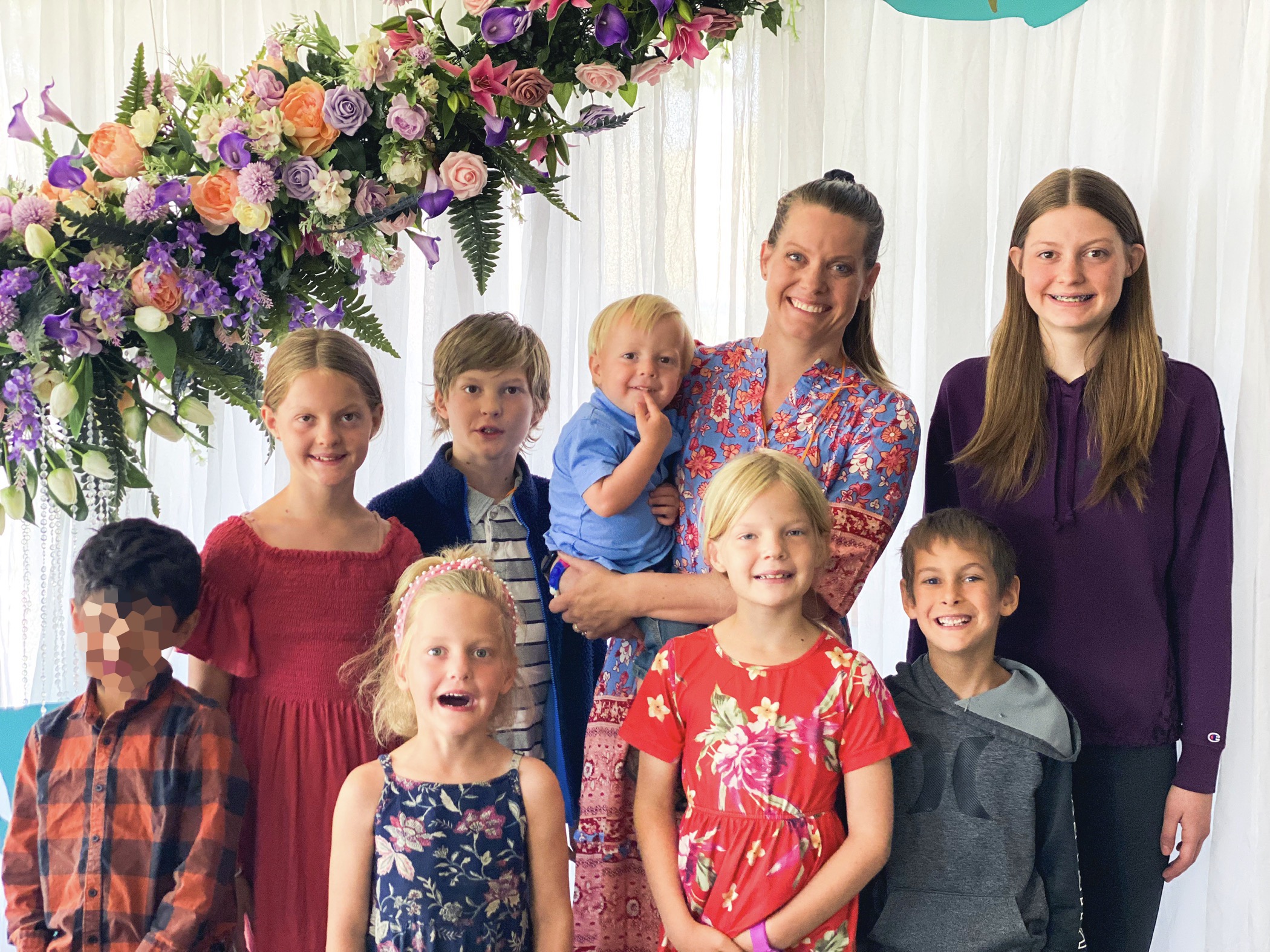 Kristin Inman with her kids on mother's day.