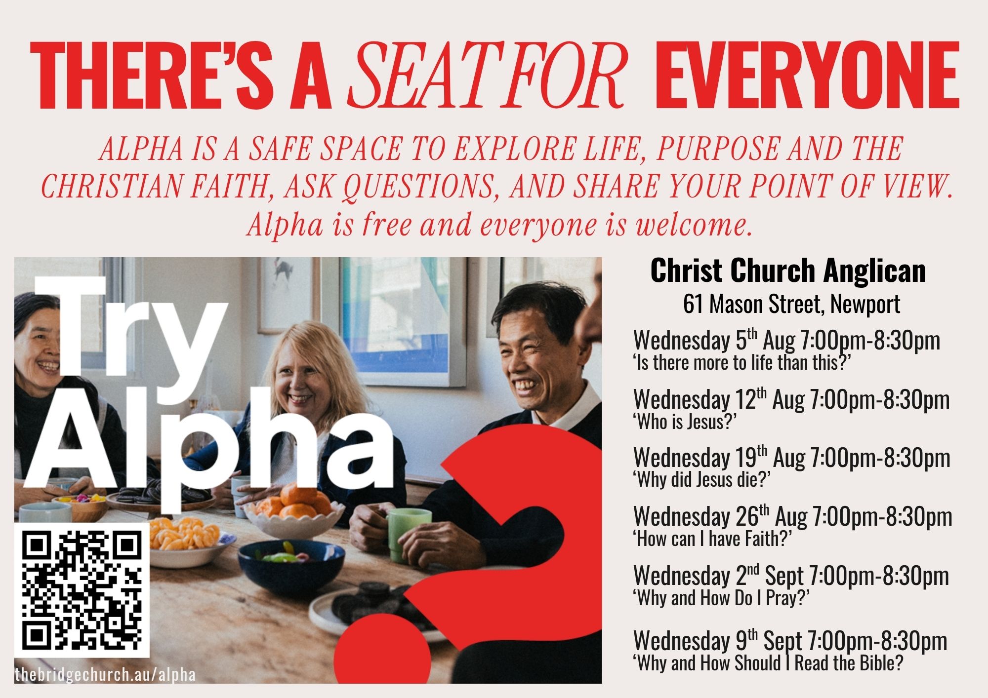 Starting Wednesday 5th August 2026