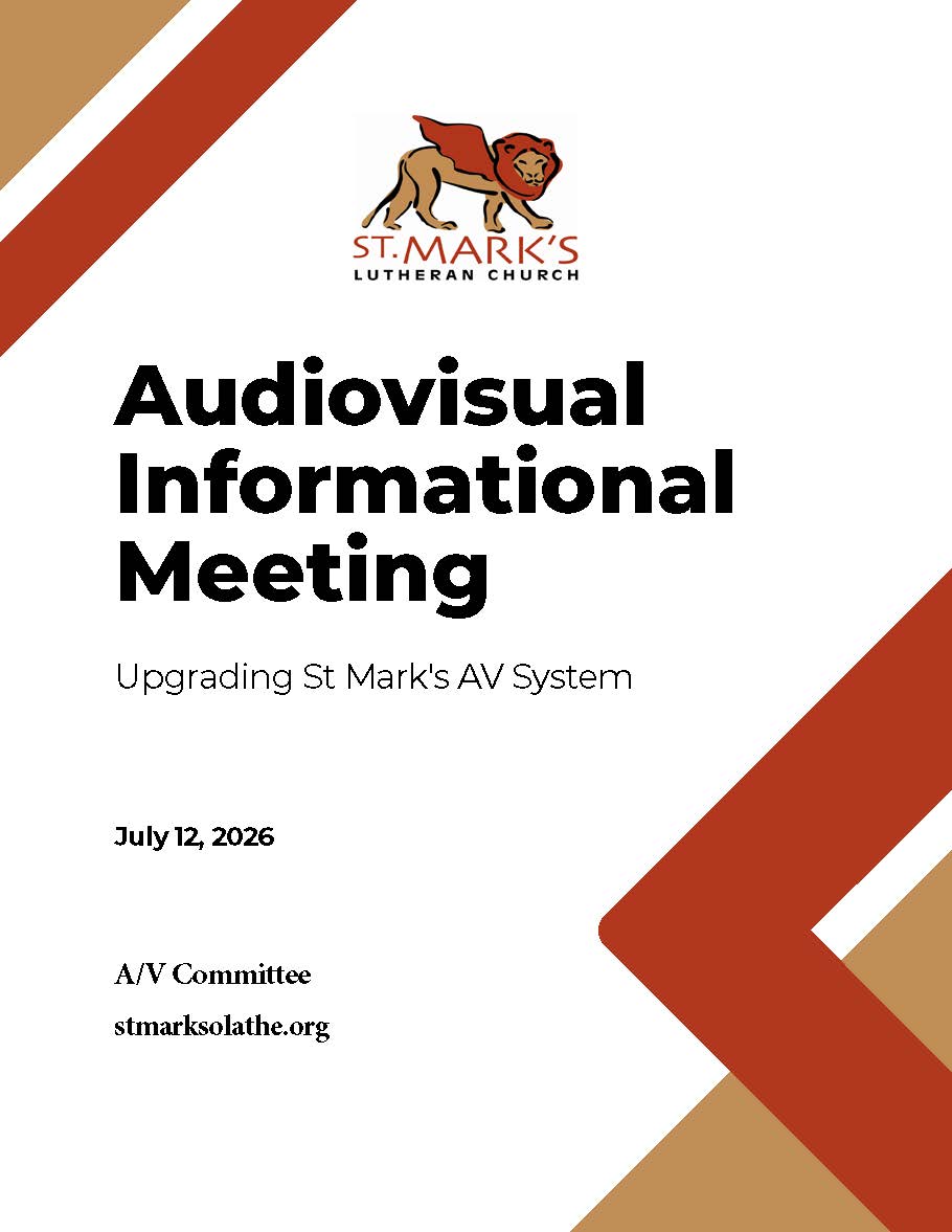 Audio Visual Informational Meeting Handout