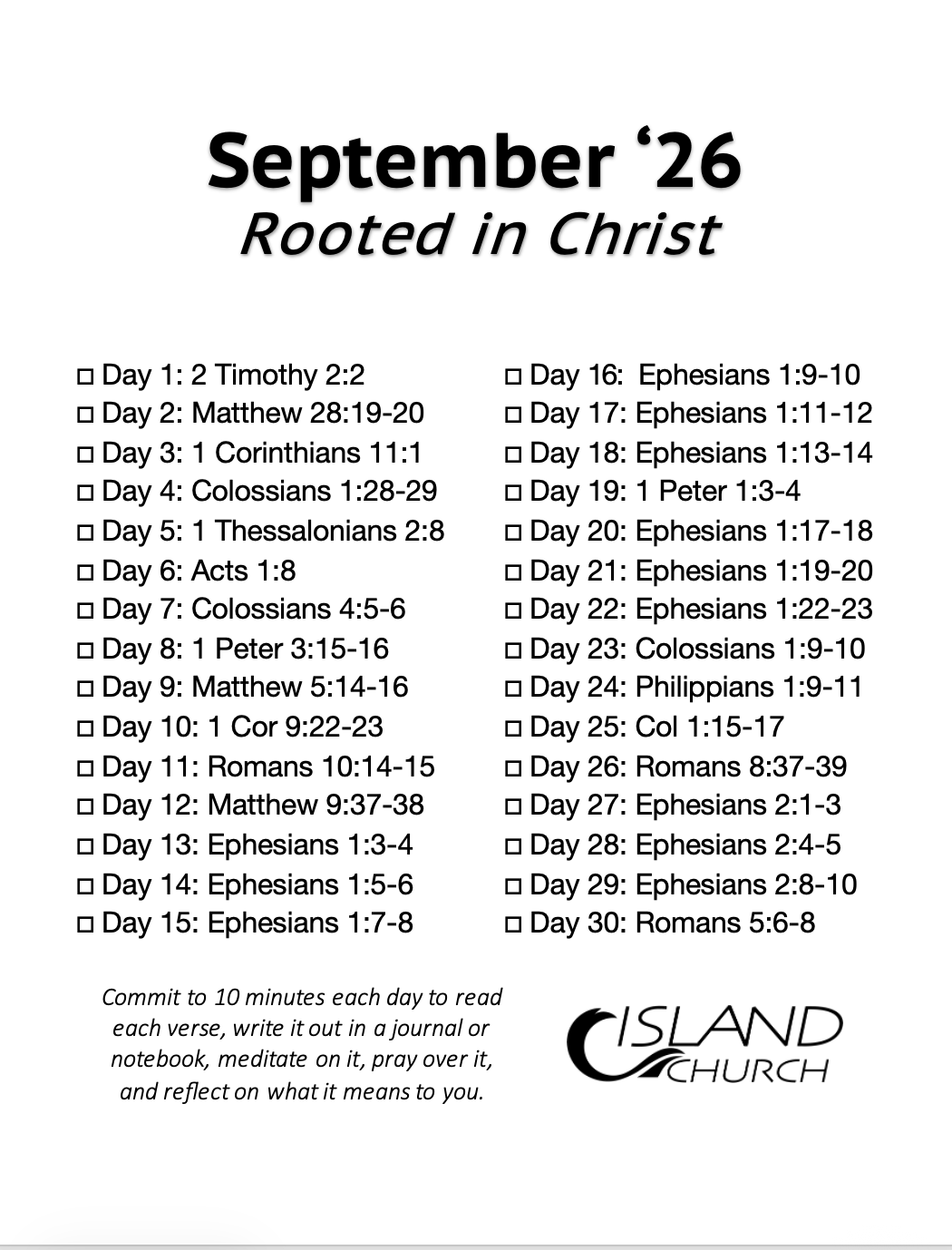 September 2026 Daily Scripture Card