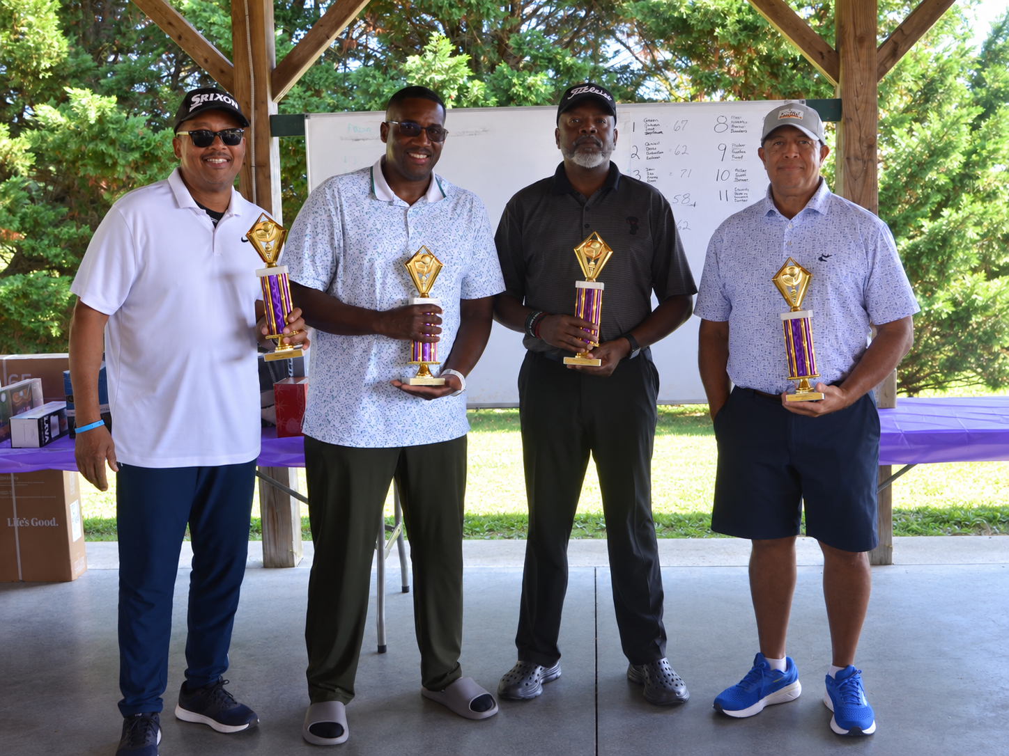 Generated image: Four Champions Under the Pavilion