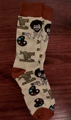 Austin's Bob Ross Socks