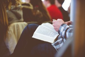 Bible at Church Service