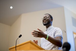 Preacher in Pulpit