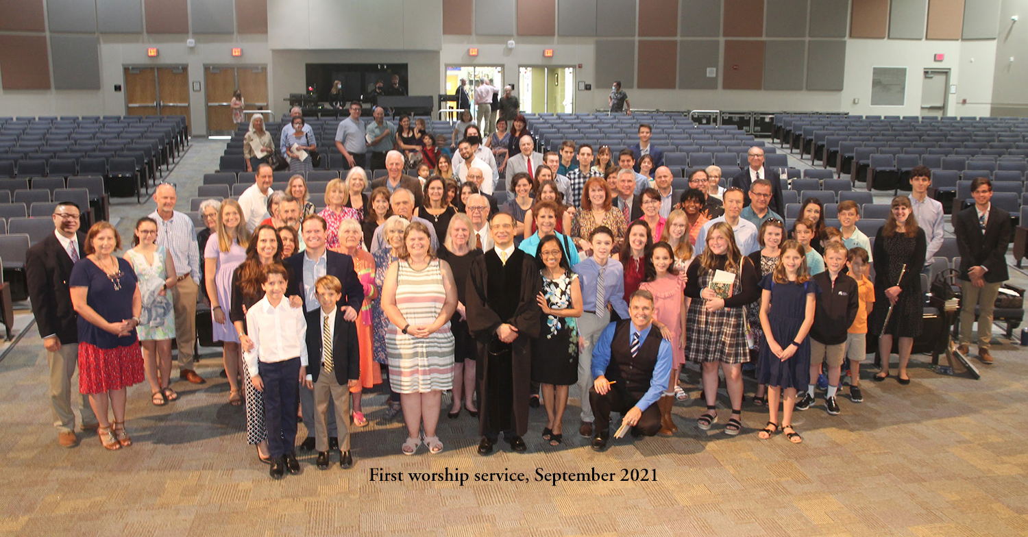 St. John's first worship service, September 2021