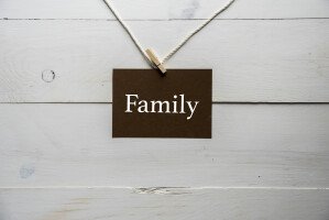 Family White Wood Brown Card 6