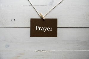Prayer White Wood Brown Card 6